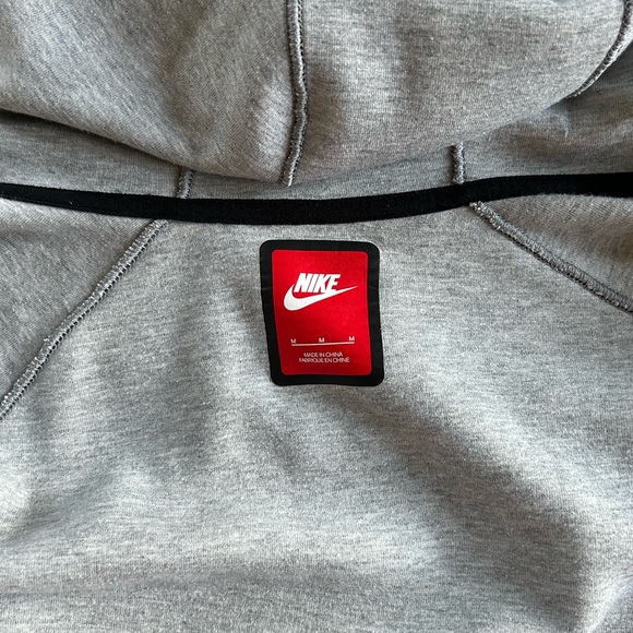 NIKE ZIP UP HOODIE HEATHER GRAY/BLACK size M - Picture 2 of 5
